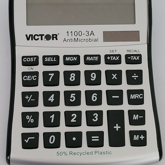 New Victor 1100-3A Antimicrobial Compact Desktop Calculator 10-Digit LCD Solar. - Picture 3 of 4